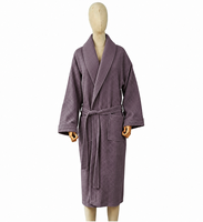 Peignoir gaufré confortable pour hôtel et spa, avec col châle, unisexe, super doux, ceinturé, vente en gros pour toutes les saisons