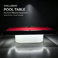 Table de billard professionnelle Stellarway 9 pieds en bois massif avec plateau en ardoise pour usage domestique et commercial
