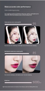 Wholesale Light up Your Beauty Routine LED Makeup <b>Mirror</b> With Adjustable Dimming Rotating & Storage - USB Vanity - Product Image 3