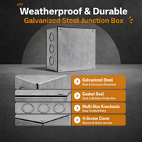 Boîtier de jonction électrique en acier galvanisé avec prises de raccordement 200x200x105mm, norme NEC, boîte de tirage métallique étanche pour conduit