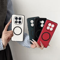 Coque arrière en cuir PU avec protection magnétique pour téléphone portable Xiaomi Redmi Note 14 Pro Plus 5G (vente en gros)
