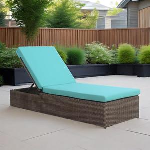Muebles de Exterior de Diseño Moderno Personalizados, Tumbonas Ajustables con Marco de Aluminio, Sillas de <span class=keywords><strong>Playa</strong></span> de Ratán, Tumbona para Piscina - Product Image 6