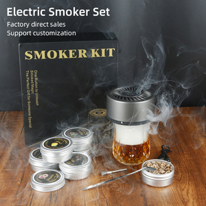 Accessoires <span class=keywords><strong>de</strong></span> bar en gros d'usine ensemble <span class=keywords><strong>de</strong></span> fumoir à whisky électrique rechargeable 6 copeaux <span class=keywords><strong>de</strong></span> bois cocktail fumé bar outils <span class=keywords><strong>de</strong></span> barman - Product Image 2