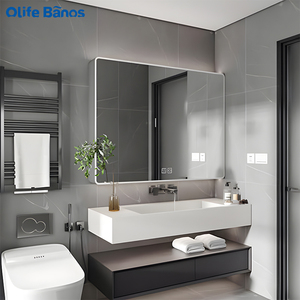 Ramah lingkungan tahan air mengambang dinding rias dibuat untuk memesan dinding kamar mandi kabinet untuk ruang kecil - Product Image 6