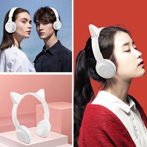 ชุดหูฟังไร้สายสีขาวชุดหูฟังคอสเพลย์สำหรับถ่ายภาพโมเดลกีฬาแบบครอบหู - Product Image 1