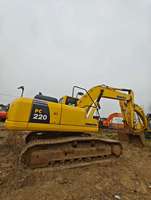 Excavadora Hidráulica Usada Komatsu PC220 de 22 Toneladas, Excavadora Mediana Komatsu PC220, Bomba de Caja de Cambios, Rodamiento, Precio Más Bajo, Barato