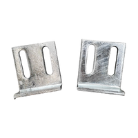 Support d'angle en acier HDG Q235, fabrication de plaques d'acier, pliage et poinçonnage sur mesure, pour fixations de quille de mur-rideau en verre