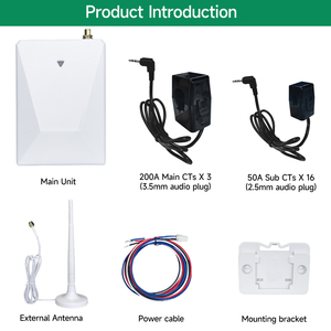 Tuya Wifi 200Aスマートホームエネルギーモニター16サブ50A回路レベルセンサーリアルタイム電気モニターメーターソーラー - Product Image 5