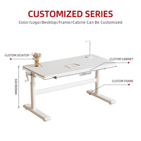 Table d'étude et de lecture ergonomique QNZ120-T en bois, réglable en hauteur, pour chambre d'enfant, bureau à domicile
