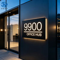 Panneau publicitaire LED 3D personnalisé en acier inoxydable IP68 pour extérieur, prix d'usine, pour la décoration des bâtiments