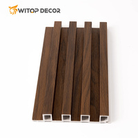 Panneau à lamelles en PVC de style tendance en bois-plastique pour bureau