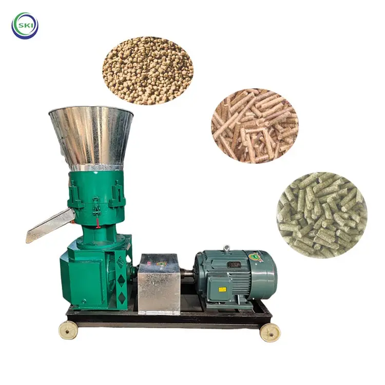 Platte Matrijs Pellet Machines Kleine Varkenskorrel Feed Machine Platte Matrijs Granulator