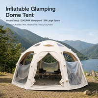 Tente de camping gonflable Octopus Luxury, grande capacité, protection contre les intempéries, solaire, quatre saisons, PVC, une chambre, 3-4 personnes, >3000 mm