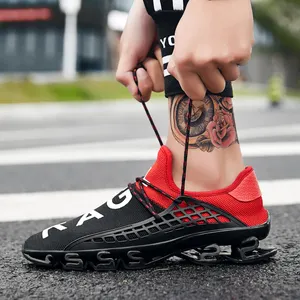 Custom Men's Running Shoes Women's Casual Sneakers Breathable Mesh Slip on Blade Athletic Lightweight Tennis Sports Shoe for Men
