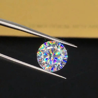 Moissanite synthétique (créée en laboratoire) Forever Star en gros, couleur DEF, clarté VVS, 1 carat, pour pendentif rond blanc certifié