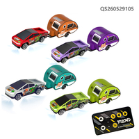 Mainan Mobil Model Die Cast Remote Control Grosir QS, Mainan Mobil Balap Trailer R/C Logam untuk Anak-Anak dengan Lampu