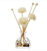 Bouteilles de diffuseur de roseau en verre vides de 50ml 100ml 150ml 250ml bouteilles en verre de désodorisant d'huile d'arôme avec des bâtons de diffuseur de roseau