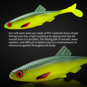 <span class=keywords><strong>Esche</strong></span> da pesca <span class=keywords><strong>esche</strong></span> <span class=keywords><strong>morbide</strong></span> di grandi dimensioni 15cm/24g 20cm/7,87 pollici/56g 3D colori costumi da pesca artificiale - Product Image 3