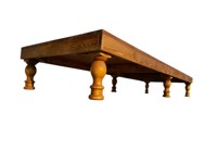 Table de salle à manger d'extérieur en bois de pin durable, style ferme, pour événements hôteliers et de restauration, café et pique-nique
