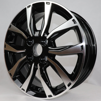 Nouvelle jante en alliage noir brillant de 15 pouces 4*100 4 trous CB 54,1 mm pour pièces automobiles de luxe sur mesure