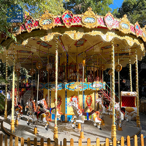 Projet d'appel d'offres du gouvernement Carnival Rides Carrousel à deux étages Manèges de parc d'attractions amusants Manèges de carrousel populaires à vendre - Product Image 4