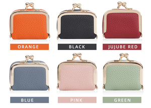 Wholesale Custom Logo Mini Kiss Lock Jewelry Box PU Leather <b>Coin</b> Purse Ring Earring Storage Bag - Product Image 3