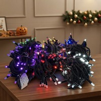 IP67 Wasserdichte Verbindbare LED-Lichterketten Schwarzes Gummikabel Mehrfarbige Außen-Garten-Weihnachts-Festliche Dekorative Beleuchtung
