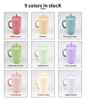 Vaso Infantil de Silicona de Grado Alimenticio con Asa y Tapa, Vaso de Acero Inoxidable 304 de 300 ml, Antiderrames, Libre de BPA, Aislamiento Térmico de 6 Horas