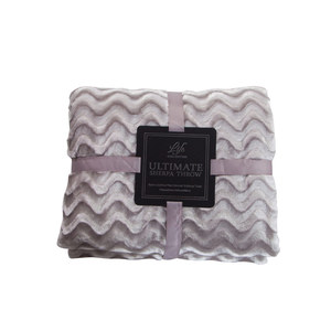 Blanco cepillado de doble capas español visón faux manta decorativa - Product Image 3