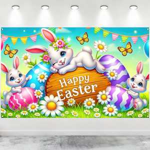 Hot Sale Waterproof Thanksgiving Polyester <b>Banner</b> Custom Print for Autumn Harvest Family Gathering Yard Home Decor - Product Image 3