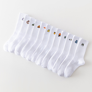 Calcetines Deportivos Personalizados <span class=keywords><strong>para</strong></span> <span class=keywords><strong>Hombre</strong></span> con Logotipo Bordado, Calcetines de <span class=keywords><strong>Tenis</strong></span> Transpirables de Algodón - Product Image 3