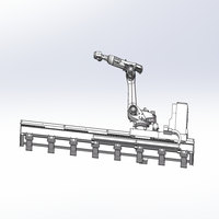 Machine-outil de soudage automobile entièrement fermée à 7 axes avec rail, alimentation automatique par engrenage moteur, couvercle en tôle sur rail linéaire ISO9001