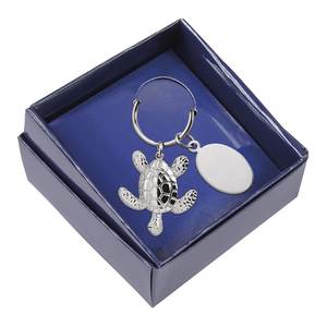 Llavero Metálico con Forma de Tortuga, Placa de 20x29 mm para Colgar Llaves - Product Image 3