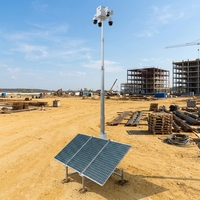 Remorque solaire CCTV tout-en-un 360 °   Caméra Pan-Tilt 4G LTE pour la surveillance des parkings et des chantiers de construction