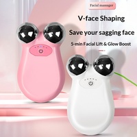 Appareil de beauté à micro-courant double tête Magic Ball pour la réduction des rides, le raffermissement et le rajeunissement de la peau, outil de lifting et d'amincissement du visage