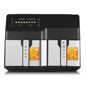 Nueva Freidora de Aire Digital Inteligente con Control de Tiempo y Temperatura, Doble Cesta de 12L, Horno Freidora de Aire Doble, Último Modelo - Product Image 1