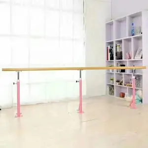 Barra de balé portátil ajustável de altura, barra de dança elástica