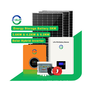 Sistema de Energía Solar E-Sun de 5KW, Batería LiFePO4 Fuera de la Red, Almacenamiento de Energía Doméstica Montado en Pared - Product Image 3
