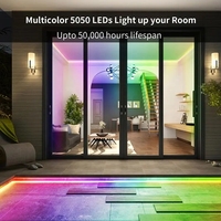 Bande LED RVB adressable SMD5050 5V/12V/24V pour éclairage d'ambiance intérieur de bar, avec indice de protection IP65