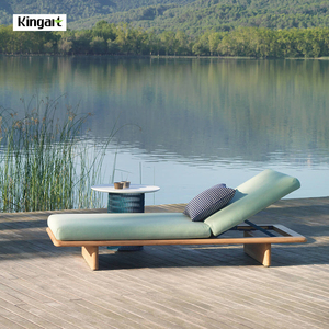 <span class=keywords><strong>Tumbona</strong></span> Moderna de Teca para Exteriores, Ajustable y Acolchada, para Jardín y Piscina - Product Image 4