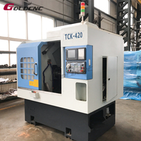 GOLDCNC TCK460 TCK500 Fraiseuse automatique pour tour CNC Lit horizontal oblique GSK Control Twin Medium Duty Turning Center
