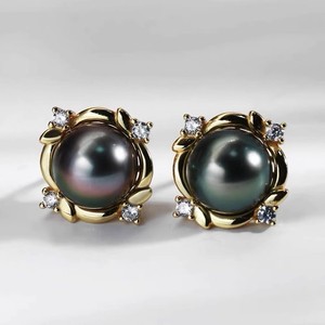 22509DIY Accesorios de Perlas, Pendientes de Plata S925, Soporte Hueco para Perlas, Pendientes de Plata con Perlas Redondas de 10-11 mm - Product Image 1