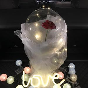 San Valentín, conjunto de globo <span class=keywords><strong>bobo</strong></span> transparente de Boca Grande de 20 pulgadas, Burbuja LED, decoración extensible para fiestas - Product Image 5