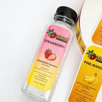 Étiquettes adhésives personnalisées imperméables et résistantes à l'huile pour jus et boissons en bouteille, étiquettes imprimées sur rouleau de papier