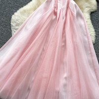 Robe trapèze sans manches à col rond taille haute évasée pour femme, collection 2026, style français, élégante