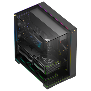 علبة كمبيوتر جديدة من ثيرمالرايت A70 ARGB سوداء بتصميم برج كامل ATX مع شريط إضاءة، هيكل ألعاب، خزانة كمبيوتر - Product Image 1