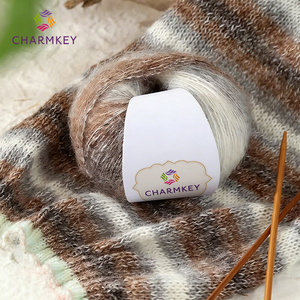 The New Listing Acrylic Blended Mohair <strong>Variegation</strong> Air <strong>Yarn</strong> for Knitting Hat - Product Image 5