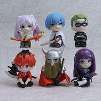 6-7CM 6PCS/SET Q Ver Mini Ukuran PVC Figur Anime Catcher Gachapon Kotak Telur Permainan Hadiah Mainan