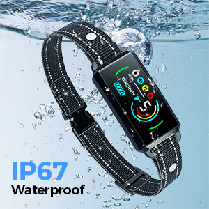 कुत्ते का शॉक कॉलर चमकती रोशनी चर चेतावनी टोन के साथ कुत्ते के लिए स्थिर शॉक वाटरप्रूफ रिचार्जेबल विरोधी बार्क - Product Image 5