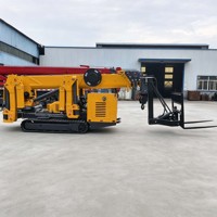 Grue araignée personnalisable certifiée CE, directement de l'usine, avec fourches pour le transfert de poutres en acier et la manutention de matériaux de construction en acier